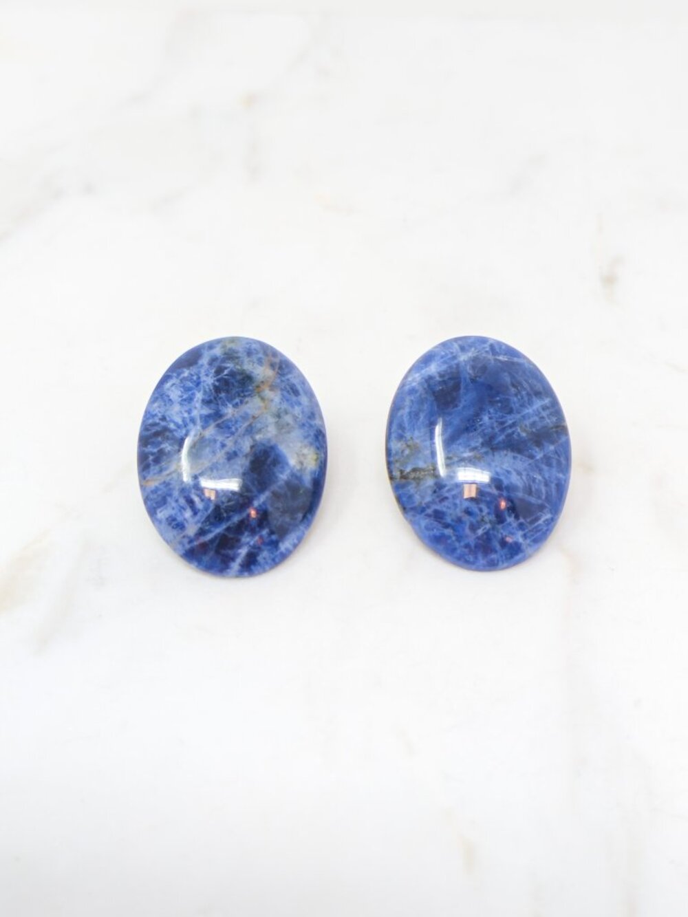 Lapiz Lazuli Clip-On Earrings